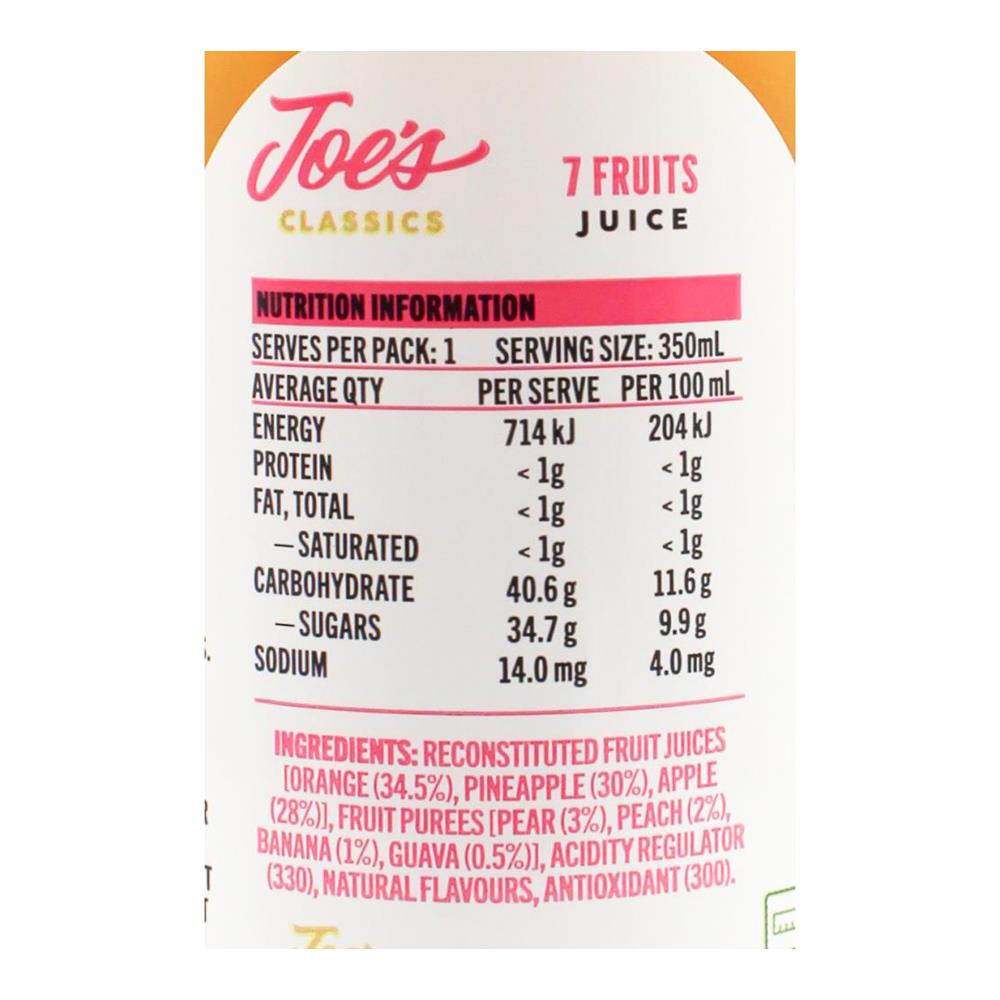 Joe's Classic 350mL Juice 7 Fruits (12 Pack)