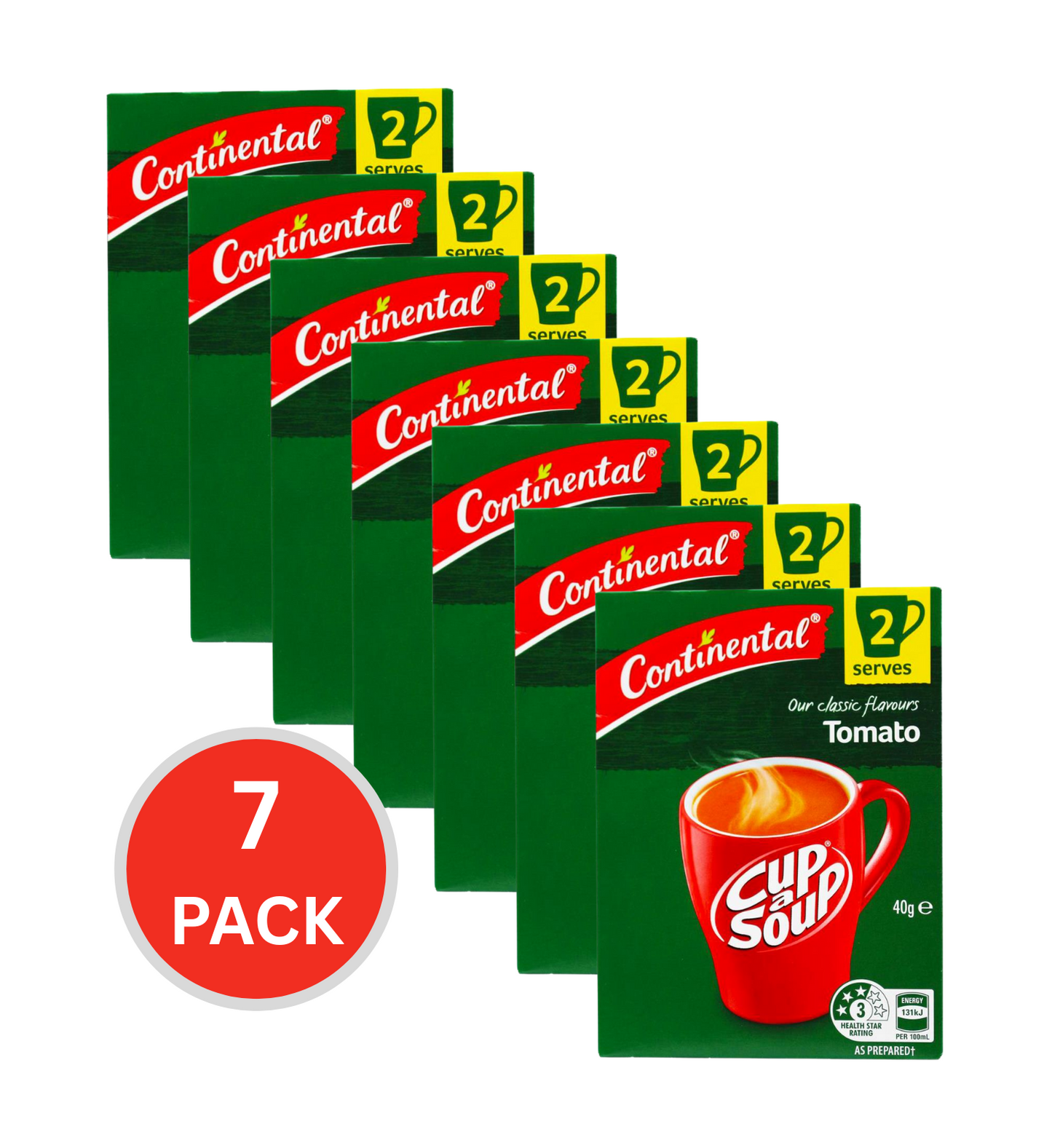 Continental Pk2 X40g Cup A Soup Tomato (7x Pack)
