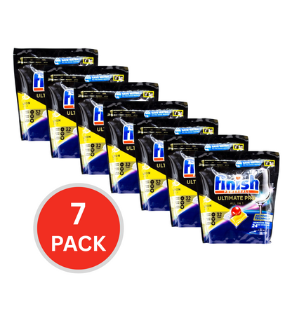 Finish Powerball Ultimate Pro All In 1 Lemon Sparkle 7 x 32Pk (224 Tablets)