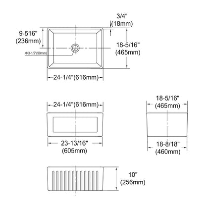 Hampshire 616x465x256 Butler Sink