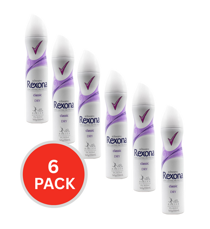 Rexona Deodorant Women Classic Body Spray 150g / 250ml (6 Pack)