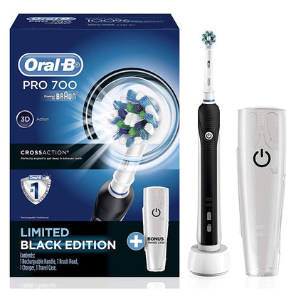 ORAL B ELECTRIC TOOTHBRUSH PRO 700 CROSSACTION LIMITED BLACK EDITION