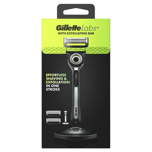 GILLETTE LABS RAZOR WITH TWO BLADE REFILLS
