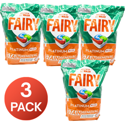 Fairy PK68 Dishwasher Capsules Platinum Plus Tropical (3 Pack)