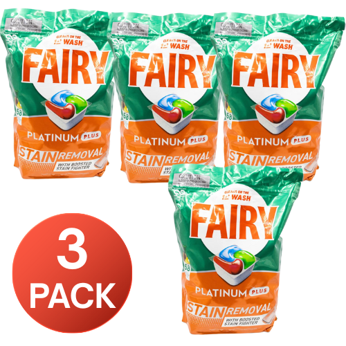 Fairy PK68 Dishwasher Capsules Platinum Plus Tropical (3 Pack)