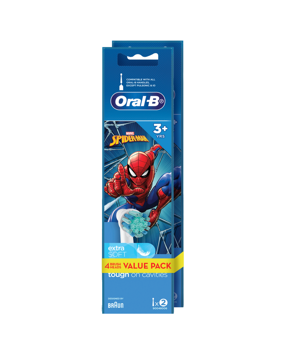 ORAL B PK2 TOOTHBRUSH HEADS KIDS STAGES POWER SPIDERMAN