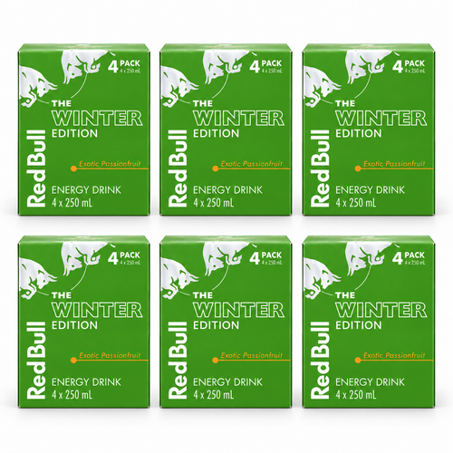 Red Bull Winter Edition Passionfruit Energy Drink 250mL 4 Pack  - 6 Pack