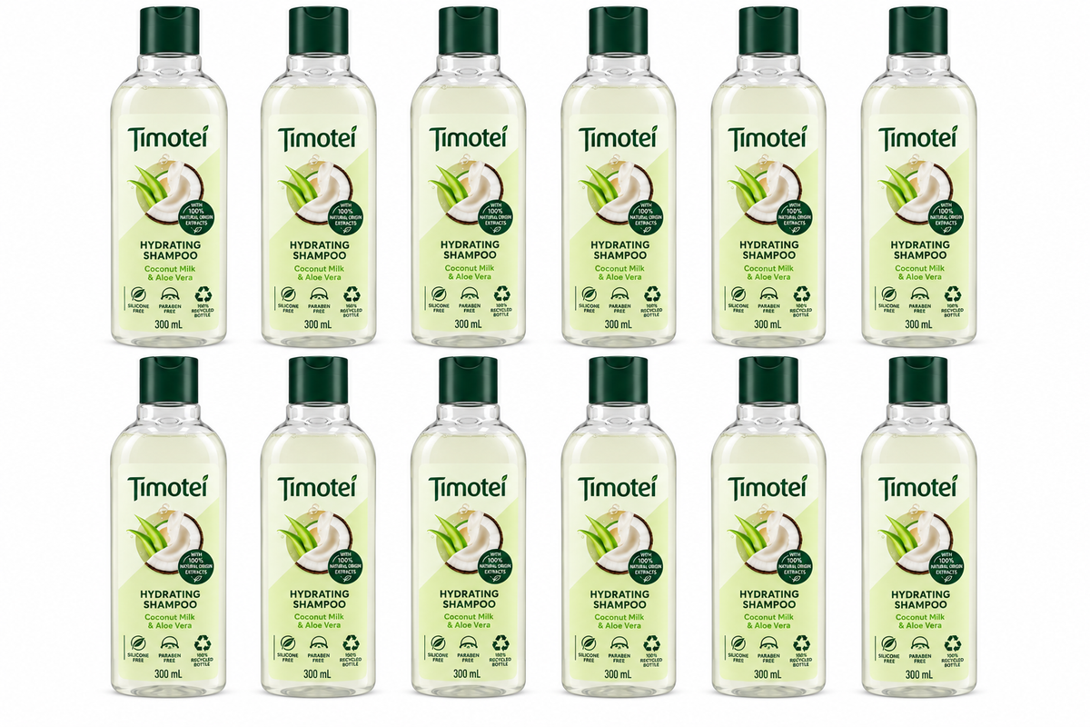 Timotei Hydrating Shampoo Coconut Milk Aloe Vera 300mL x 12