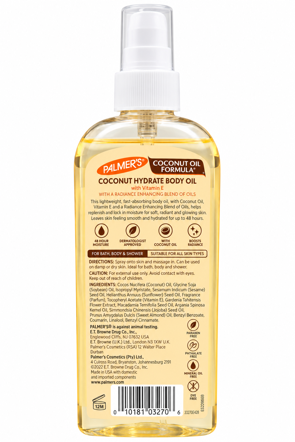 Palmers Coconut Hydrate Body Oil 150mL x 3
