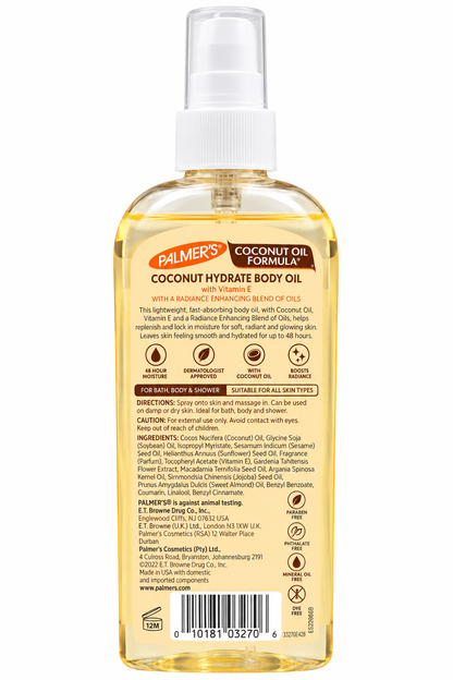 Palmers Coconut Hydrate Body Oil 150mL x 3