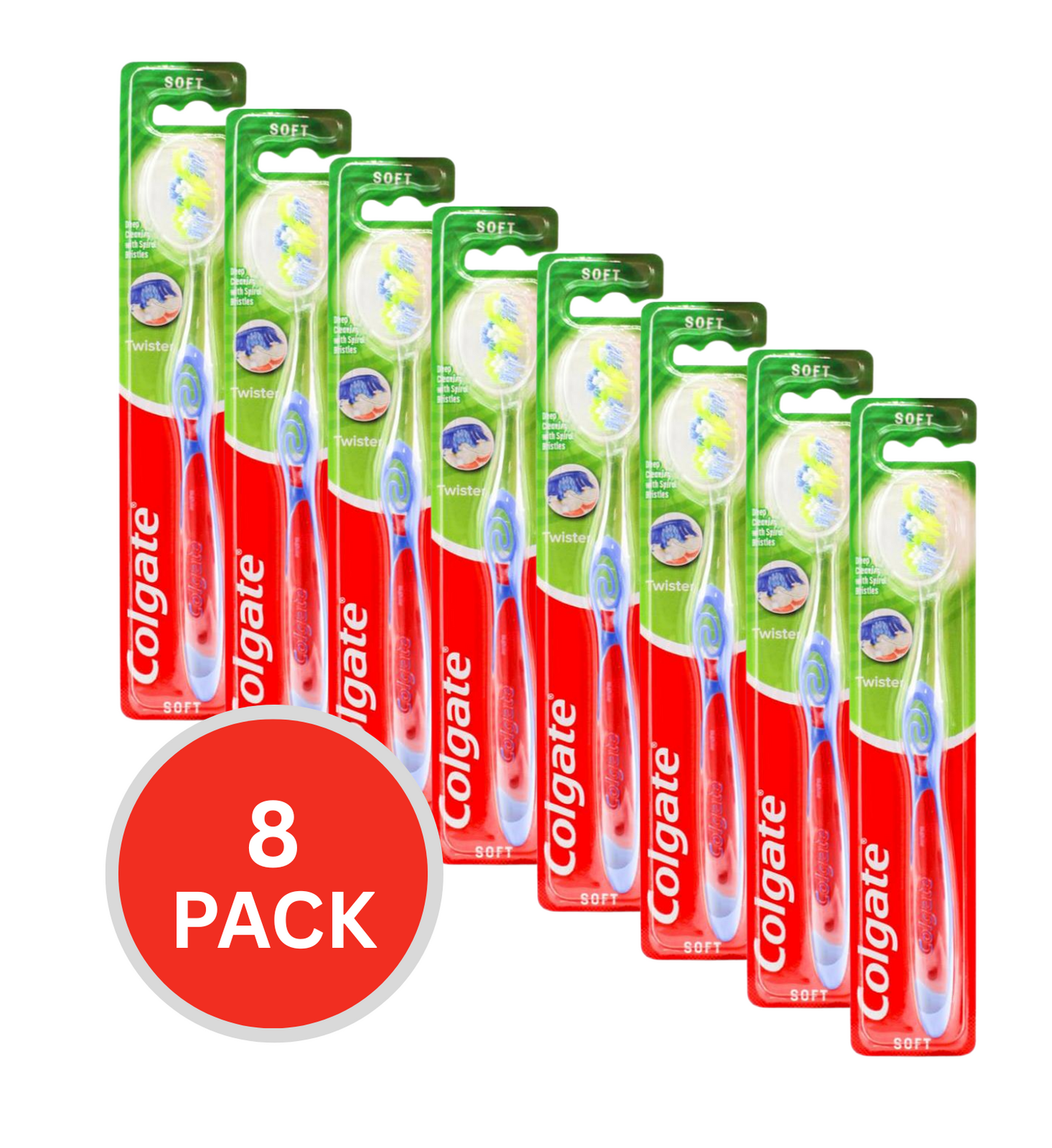 Colgate Toothbrush Deep Cleaning Twister Soft (8 Pack)