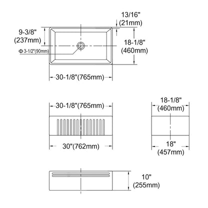 Boston 765x460x255 Butler Sink