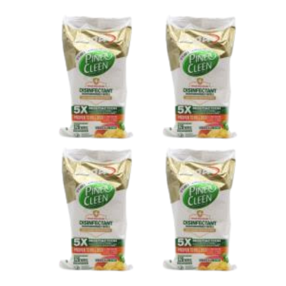 Pine O Clean Household Grade Wipes 24H Germ Protection Mango & Hibiscus (4 Pack, PK126)
