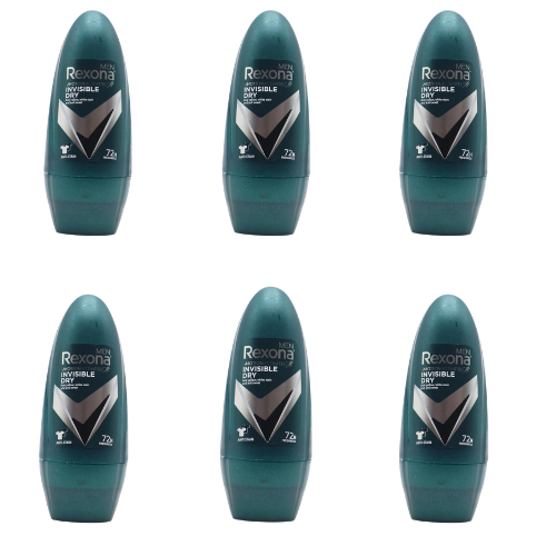 Rexona Men Motion Activated Invisible Dry Roll-On 45mL (6 Pack)