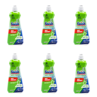 Finish Rinse & Shine Aid Free From Perfume & Dyes 400mL (6 Pack)