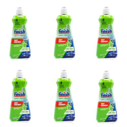 Finish Rinse & Shine Aid Free From Perfume & Dyes 400mL (6 Pack)