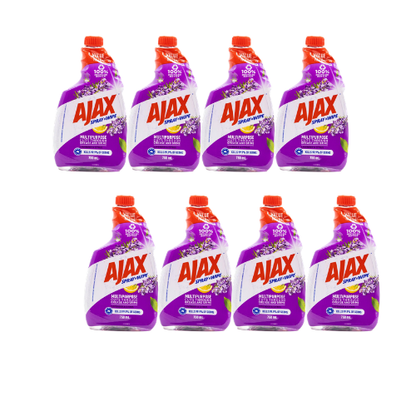 Ajax 750ml Spray n Wipes refill Multi purpose Lavender & Citrus (8xPack)