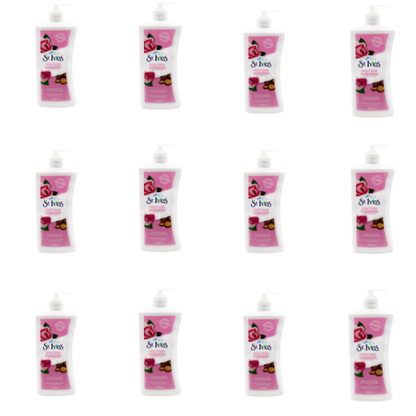 St Ives Body Lotion Smoothing Rose & Argan Oil 532mL (12 Pack)