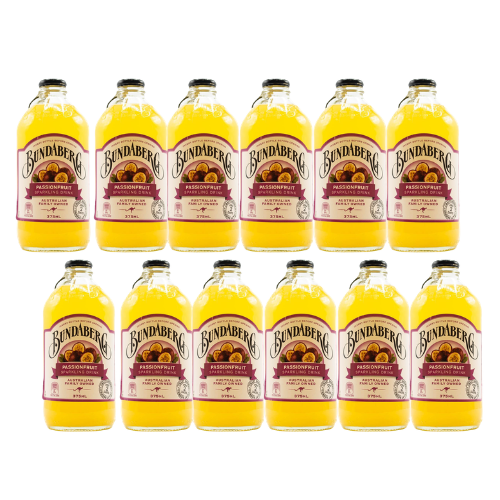 Bundaberg Passionfruit Sparkling Drink 375mL (12 Pack)