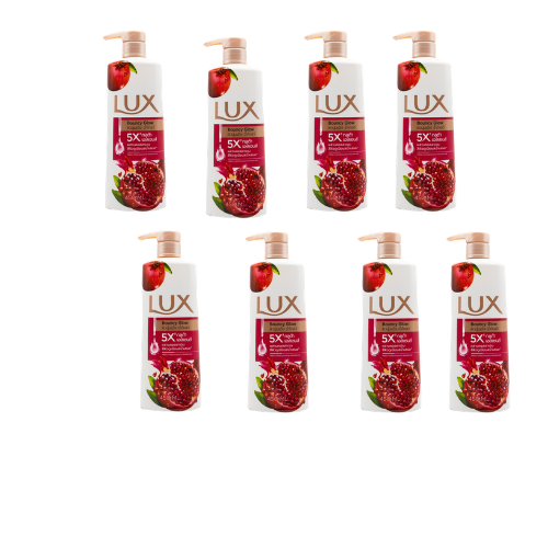 LUX 450mL Shower Cream Bouncy Glow Fresh Pomegranate Fragrance (8xPack)
