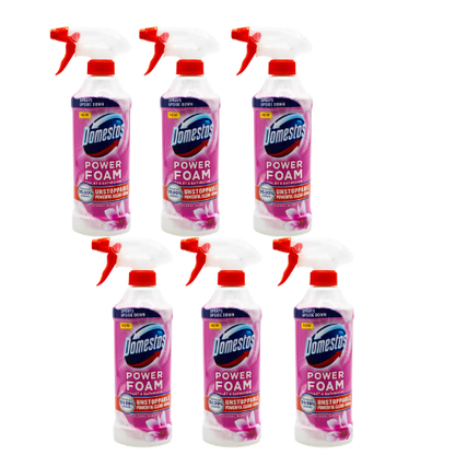 Domestos Toilet & Bathroom Power Foam Floral Burst 450mL (6 Pack)