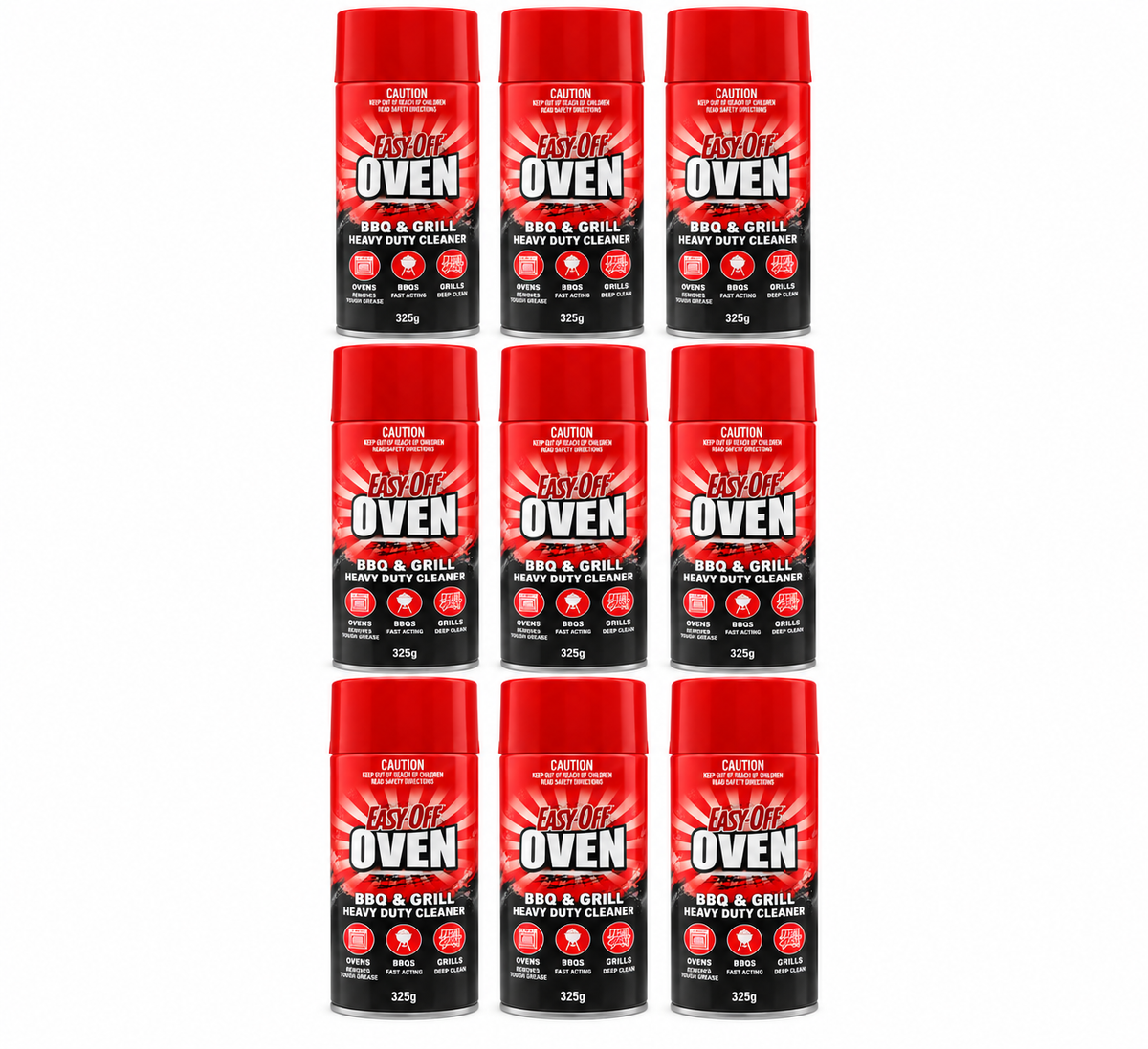 Easy Off Oven & BBQ Expert Heavy Duty Cleaner 325g x 9 Pack