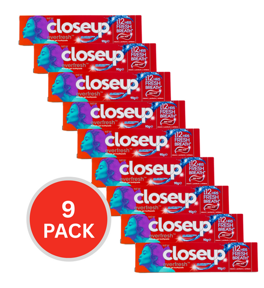 Closeup Toothpaste Everfresh Red Hot 90g (9 Pack)