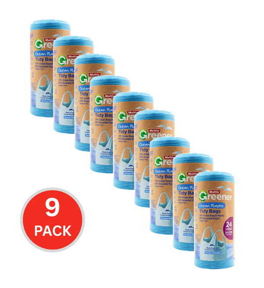 Multix Pk24 Large 34l Greener Tidy Bags Ocean Plastic (9x Pack)