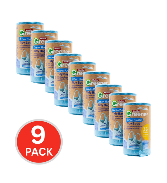 Multix Pk36 Small 12l Greener Tidy Bags Ocean Plastic (9x Pack)