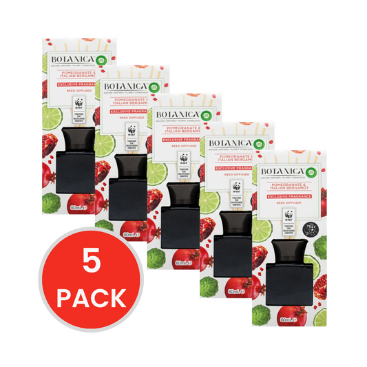 AIR WICK REED DIFFUSER BOTANICA POMEGRANATE & ITALIAN BERGAMOT 80ml (5x Pack)