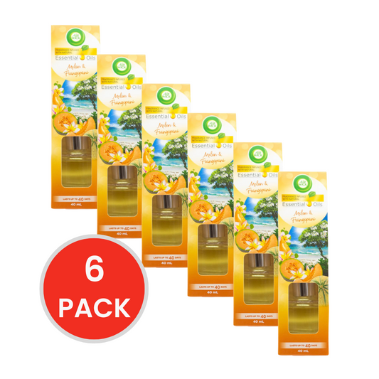AIR WICK REED DIFFUSER ESSENTIAL OILS MELON AND FRANGIPANI 40ml (6x Pack)