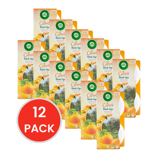 AIR WICK STICK UPS AROMA GEL CITRUS TWIN PACK 60g (12x Pack)