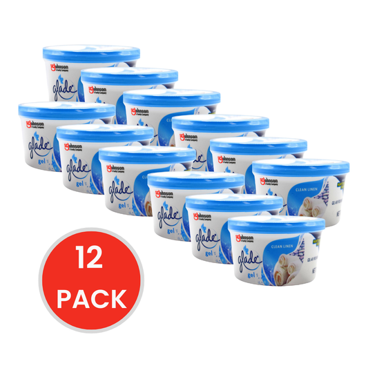 Glade 70g Mini Gel Air Freshener Clean Linen (12 Pack)