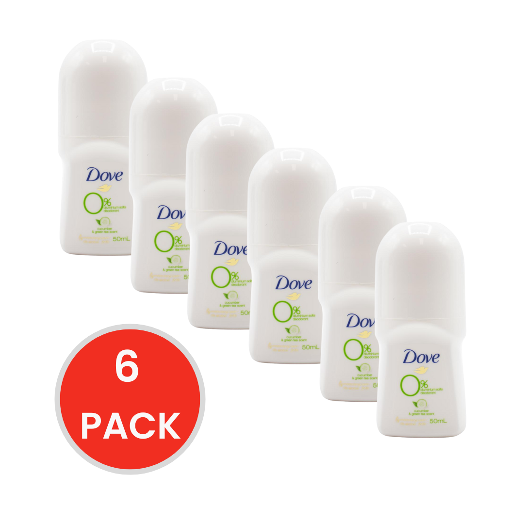 Dove 50mL Roll On Deodorant Cucumber And Green Tea (6 Pack)
