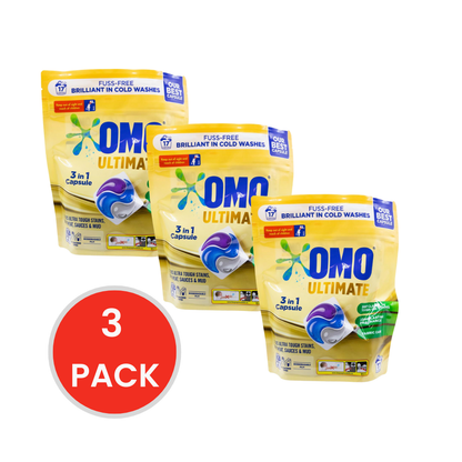 Omo PK17 Capsules 3 In 1 Ultimate All Machine Types (3 Pack)