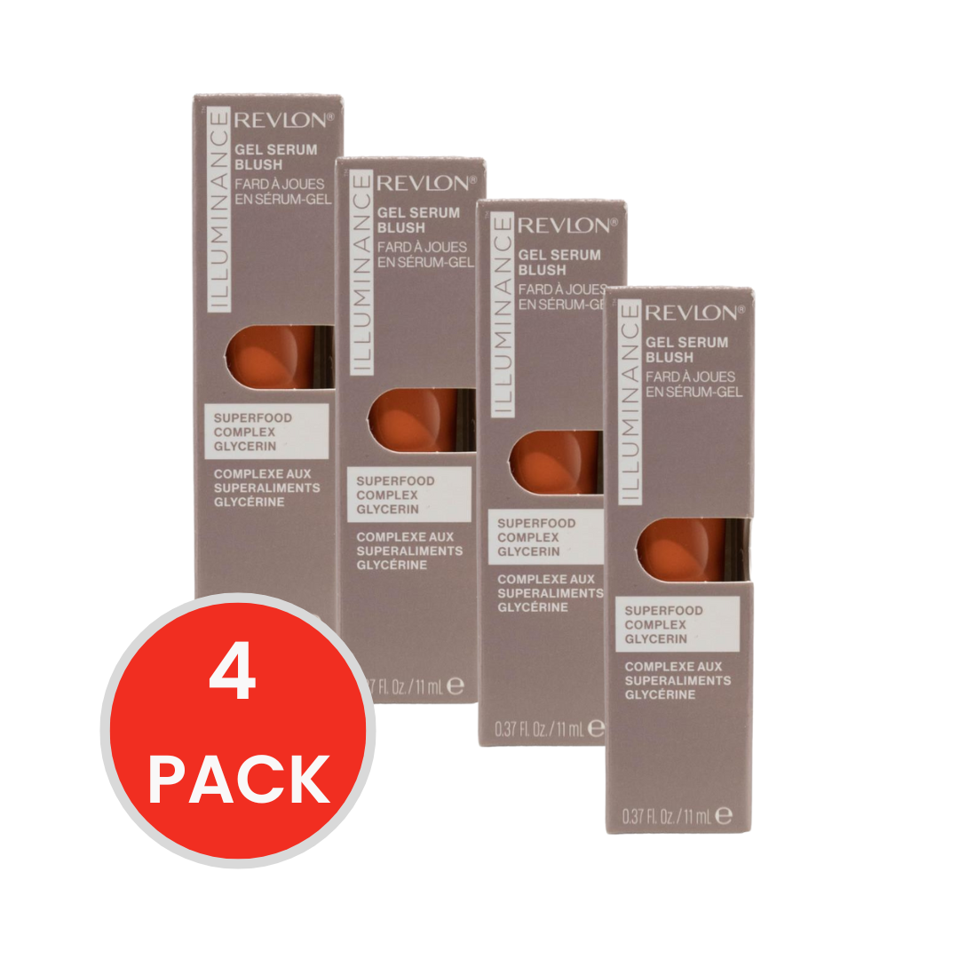 Revlon 11mL Gel Serum Blush Illuminance Beaming Coral 130 (4 Pack)
