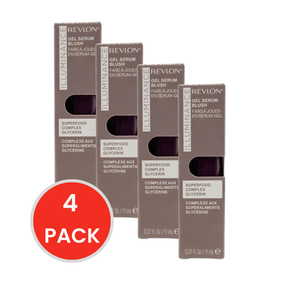 Revlon 11mL Gel Serum Blush Illuminance Brilliant Berry 140 (4 Pack)