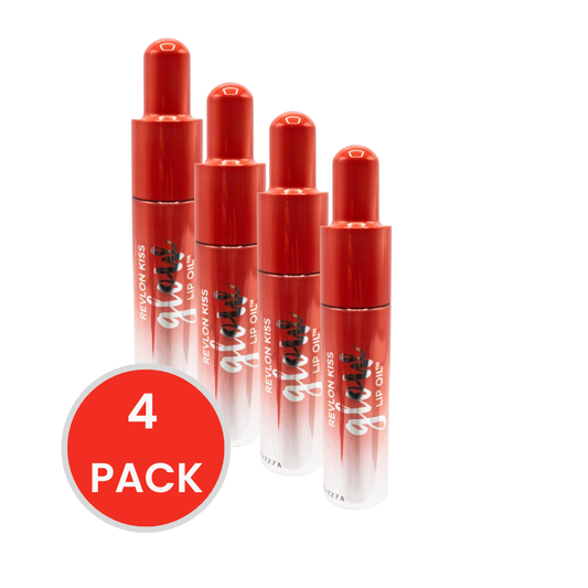 Revlon 6mL Lip Oil Kiss Glow MV Peach (4 Pack)