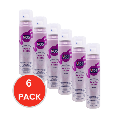 VO5 100mL / 73g Natural Shine Spray Tame And Shine (6 Pack)