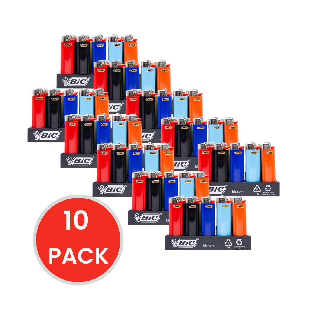 Bic Lighters Assorted Colours (10 Pack)