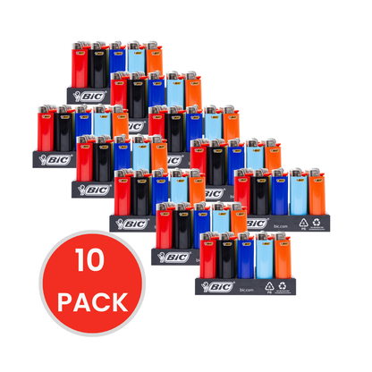 Bic Lighters Assorted Colours (10 Pack)