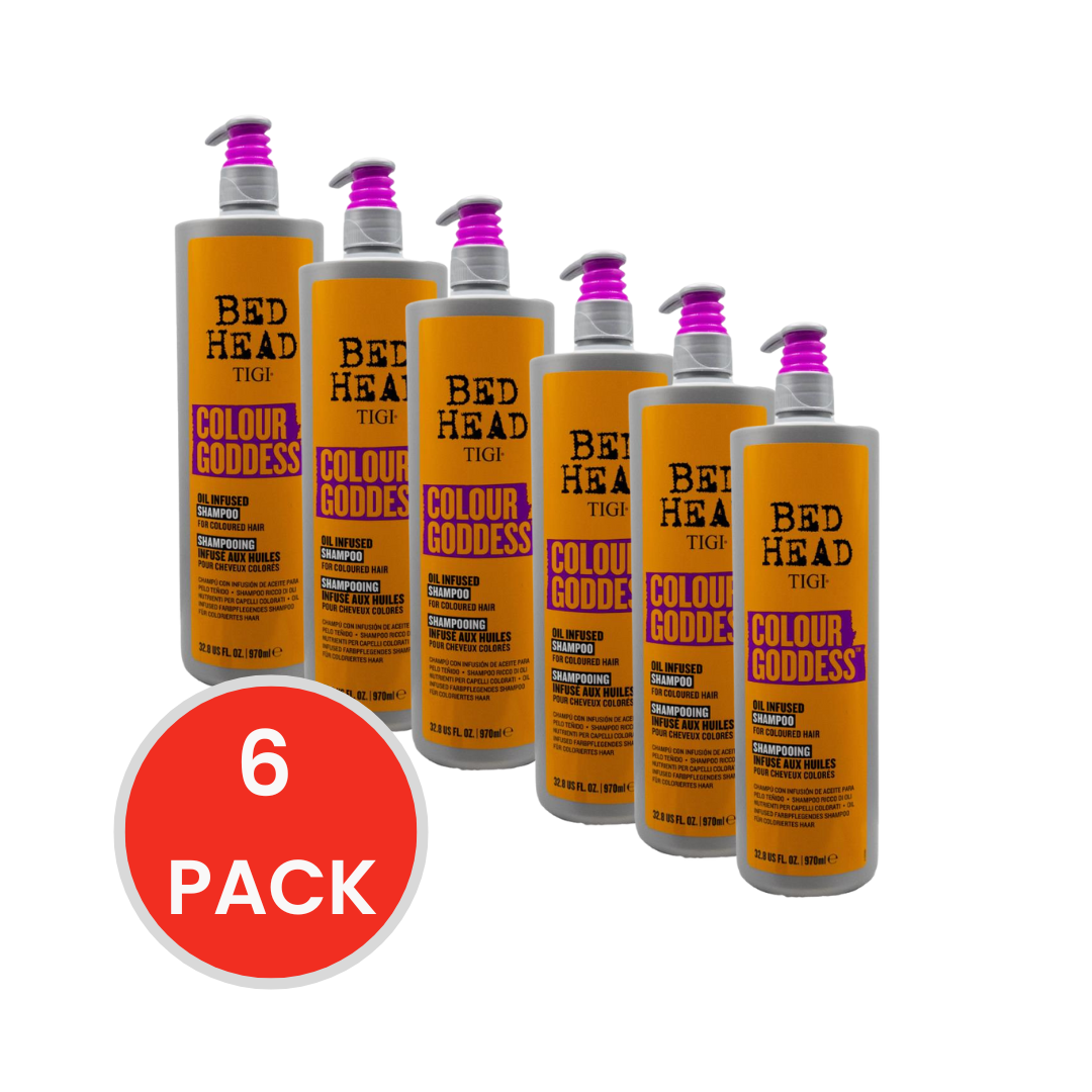 Bed Head 970mL Shampoo Tigi Colour Goddess Oil Infused (6 Pack)