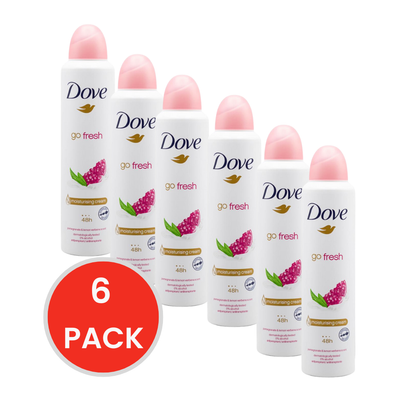 Dove 145g / 250mL Deodorant Spray Pomegranate & Lemon (6 Pack)