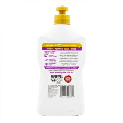 MORNING FRESH 350mL DISHWASHING LIQUID ULTIMATE PRO ODOUR DEFENCE ULTRA CONCENTRATE GRAPEFRUIT TONIC (12x Pack)
