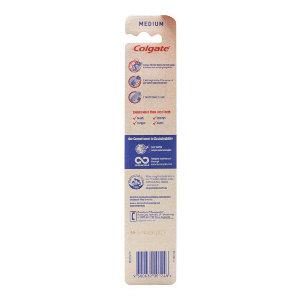 Colgate Toothbrush Deep Cleaning Twister Medium (8 Pack)