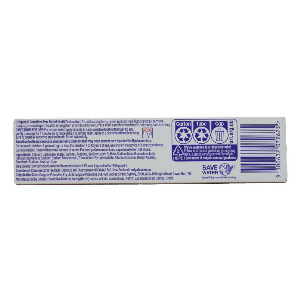 Colgate 50g Toothpaste Sensitive Pro Relief Multi Protection (12x Pack)