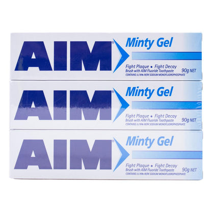 Aim 90g Toothpaste Minty Gel 16 x 3Pk (Value Pack 48)