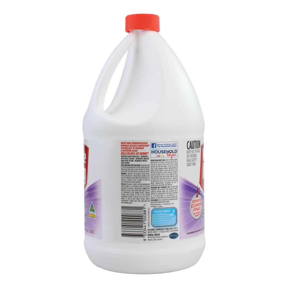 WHITE KING PREMIUM BLEACH LAVENDER 2.5L (4x Pack)