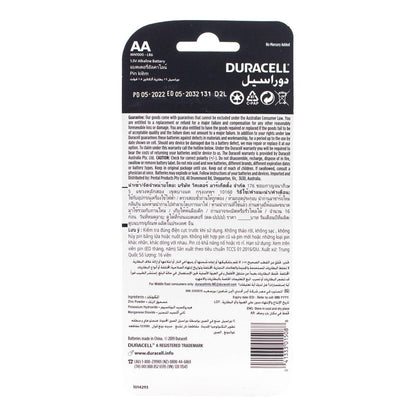 Duracell AA Batteries 8 x 16Pk (Value Pack 128)
