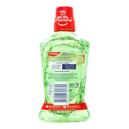 Colgate 500ml Plax Mouthwash Fresh Tea Alcohol Free (4x Pack)
